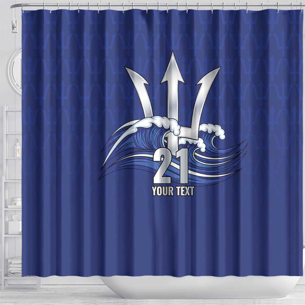 Caribbean Cricket Barbados Custom Shower Curtain Trident Champion’s Wave - Wonder Print Shop