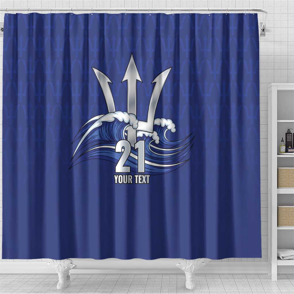 Caribbean Cricket Barbados Custom Shower Curtain Trident Champion’s Wave - Wonder Print Shop