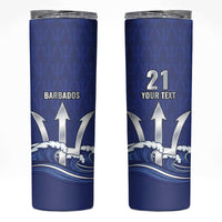 Caribbean Cricket Barbados Custom Skinny Tumbler Trident Champion’s Wave - Wonder Print Shop