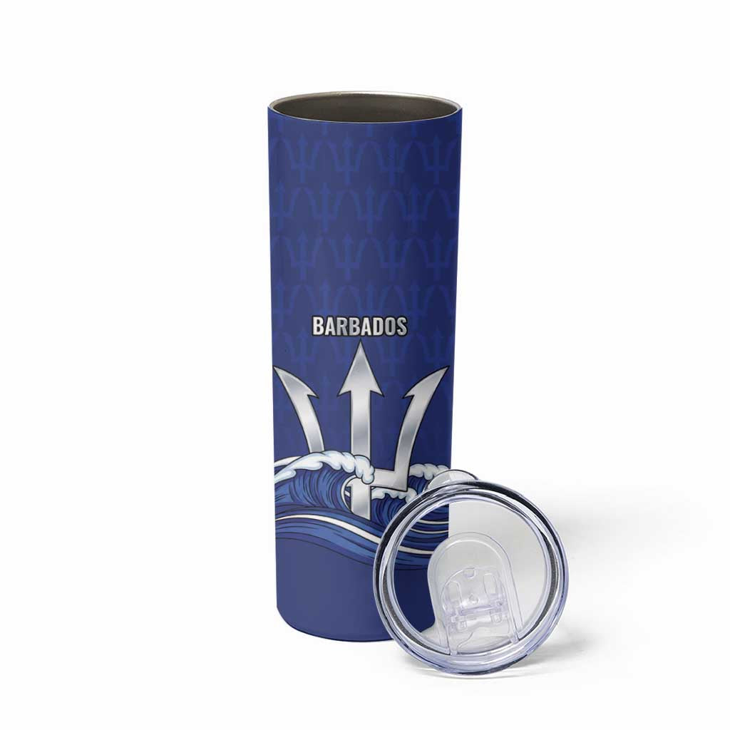 Caribbean Cricket Barbados Custom Skinny Tumbler Trident Champion’s Wave - Wonder Print Shop