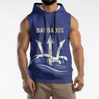 Caribbean Cricket Barbados Custom Sleeveless Hoodie Trident Champion’s Wave - Wonder Print Shop