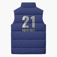 Caribbean Cricket Barbados Custom Sleeveless Puffer Jacket Trident Champion’s Wave - Wonder Print Shop