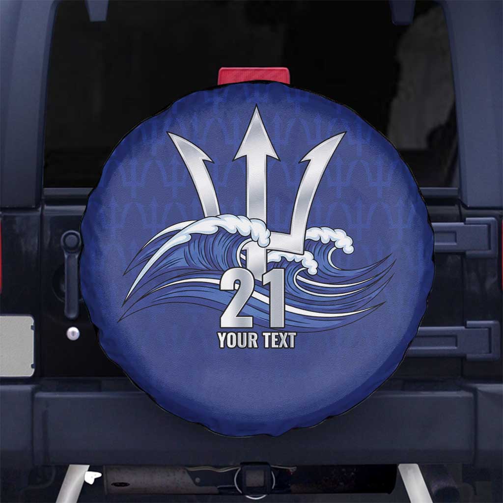 Caribbean Cricket Barbados Custom Spare Tire Cover Trident Champion’s Wave - Wonder Print Shop