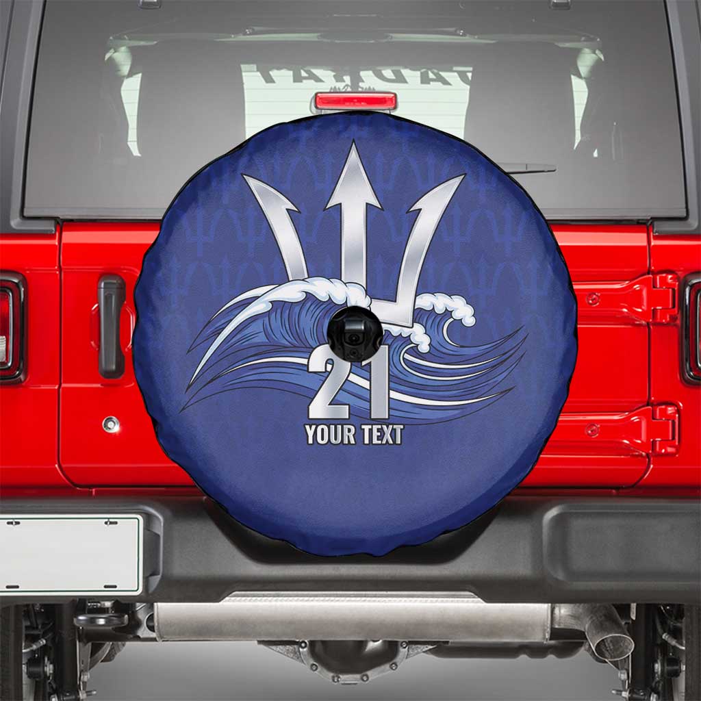 Caribbean Cricket Barbados Custom Spare Tire Cover Trident Champion’s Wave - Wonder Print Shop