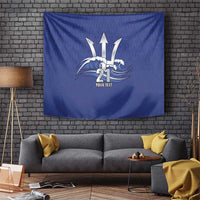 Caribbean Cricket Barbados Custom Tapestry Trident Champion’s Wave - Wonder Print Shop