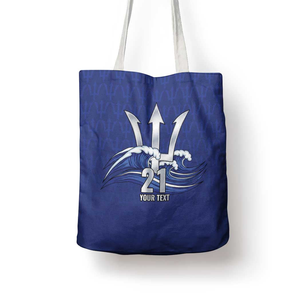 Caribbean Cricket Barbados Custom Tote Bag Trident Champion’s Wave - Wonder Print Shop