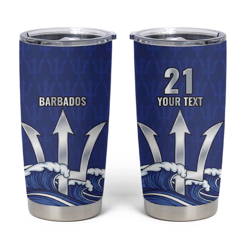 Caribbean Cricket Barbados Custom Tumbler Cup Trident Champion’s Wave - Wonder Print Shop