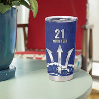 Caribbean Cricket Barbados Custom Tumbler Cup Trident Champion’s Wave - Wonder Print Shop