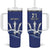 Caribbean Cricket Barbados Custom Tumbler With Handle Trident Champion’s Wave - Wonder Print Shop
