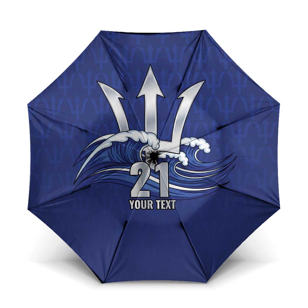 Caribbean Cricket Barbados Custom Umbrella Trident Champion’s Wave - Wonder Print Shop