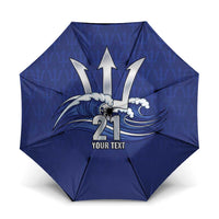 Caribbean Cricket Barbados Custom Umbrella Trident Champion’s Wave - Wonder Print Shop