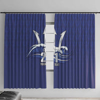 Caribbean Cricket Barbados Custom Window Curtain Trident Champion’s Wave - Wonder Print Shop