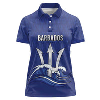 Caribbean Cricket Barbados Custom Women Polo Shirt Trident Champion’s Wave - Wonder Print Shop