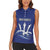 Caribbean Cricket Barbados Custom Women Sleeveless Polo Shirt Trident Champion’s Wave - Wonder Print Shop
