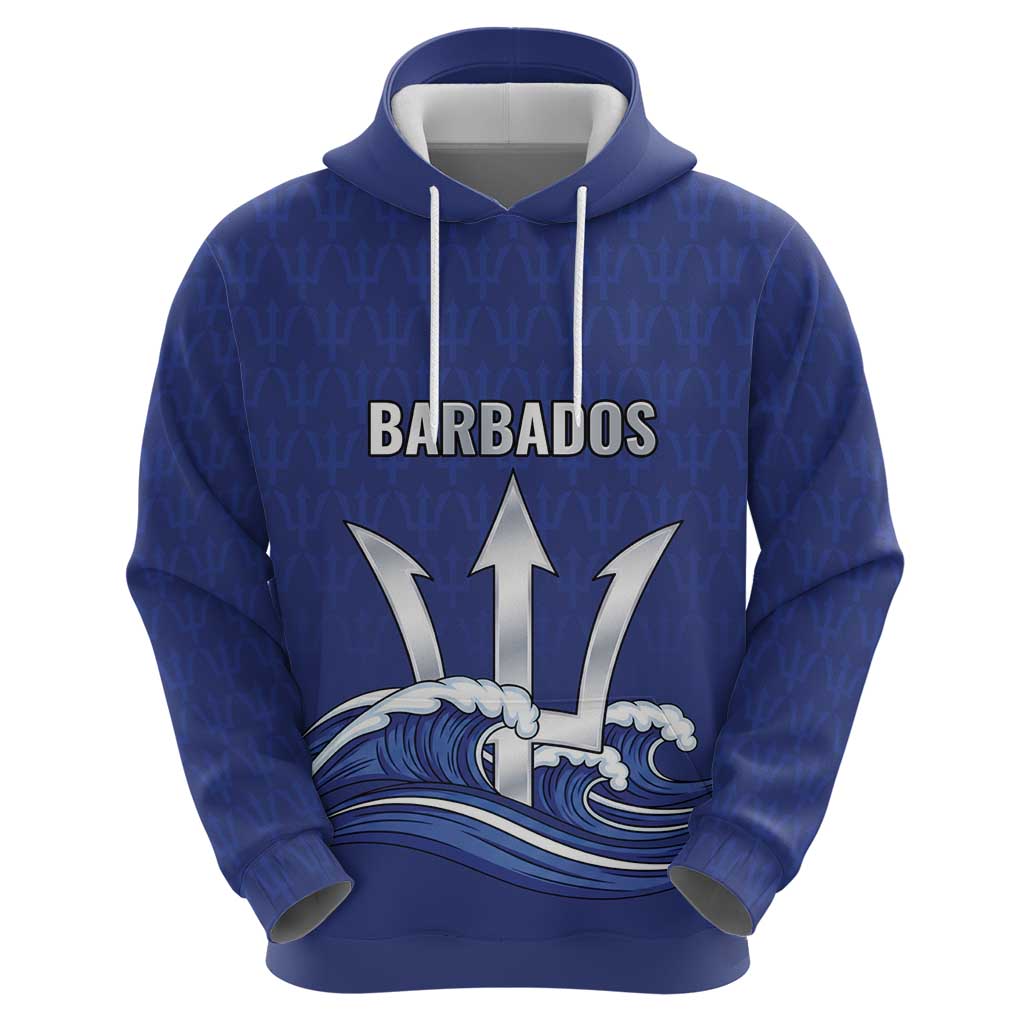 Caribbean Cricket Barbados Custom Zip Hoodie Trident Champion’s Wave - Wonder Print Shop