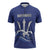 Caribbean Cricket Barbados Custom Zipper Polo Shirt Trident Champion’s Wave - Wonder Print Shop