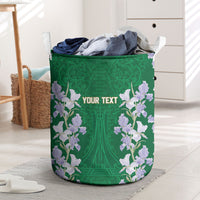 Custom Algeria Iris Floral Green Laundry Basket Africa Women’s Football Champion Series 2026