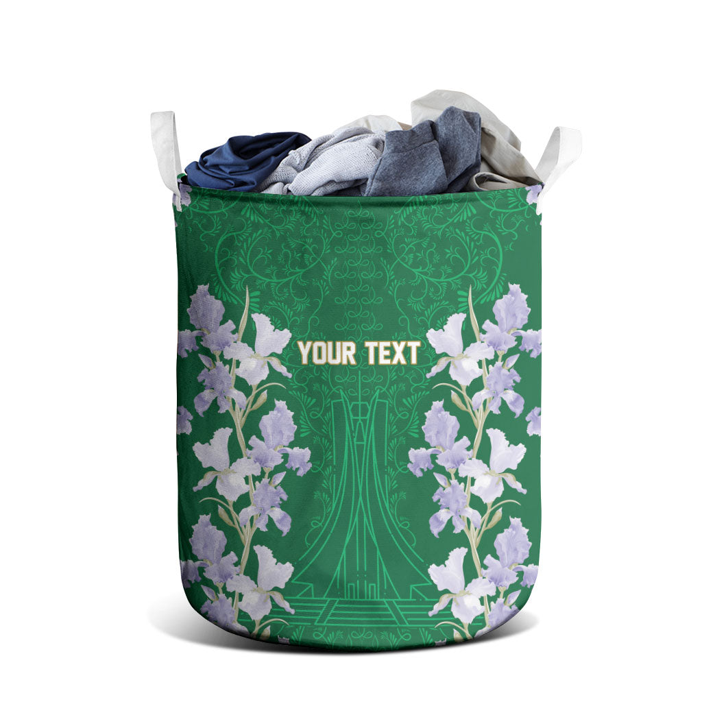 Custom Algeria Iris Floral Green Laundry Basket Africa Women’s Football Champion Series 2026