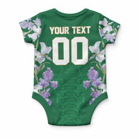 Custom Algeria Iris Floral Green Baby Onesie Africa Women’s Football Champion Series 2026