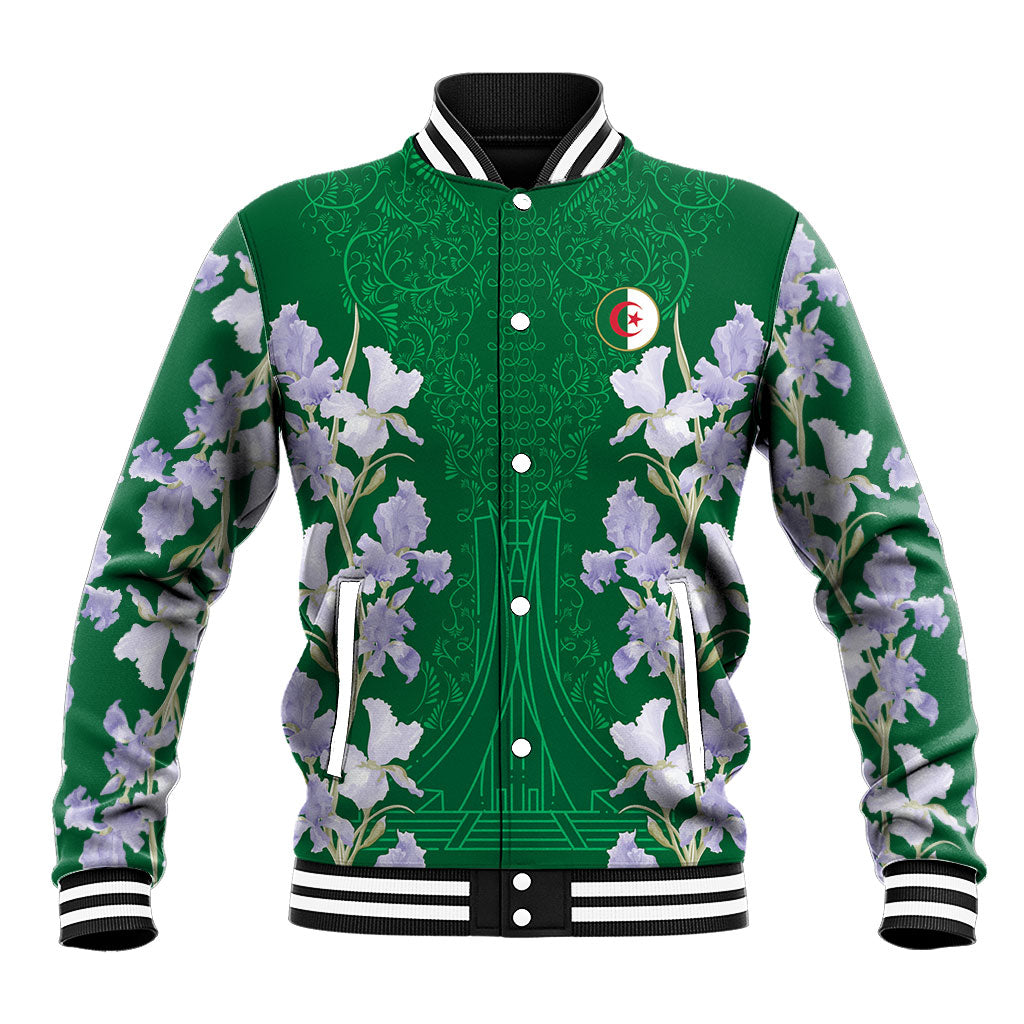 Custom Algeria Iris Floral Green Baseball Jacket Africa Women’s Football Champion Series 2026