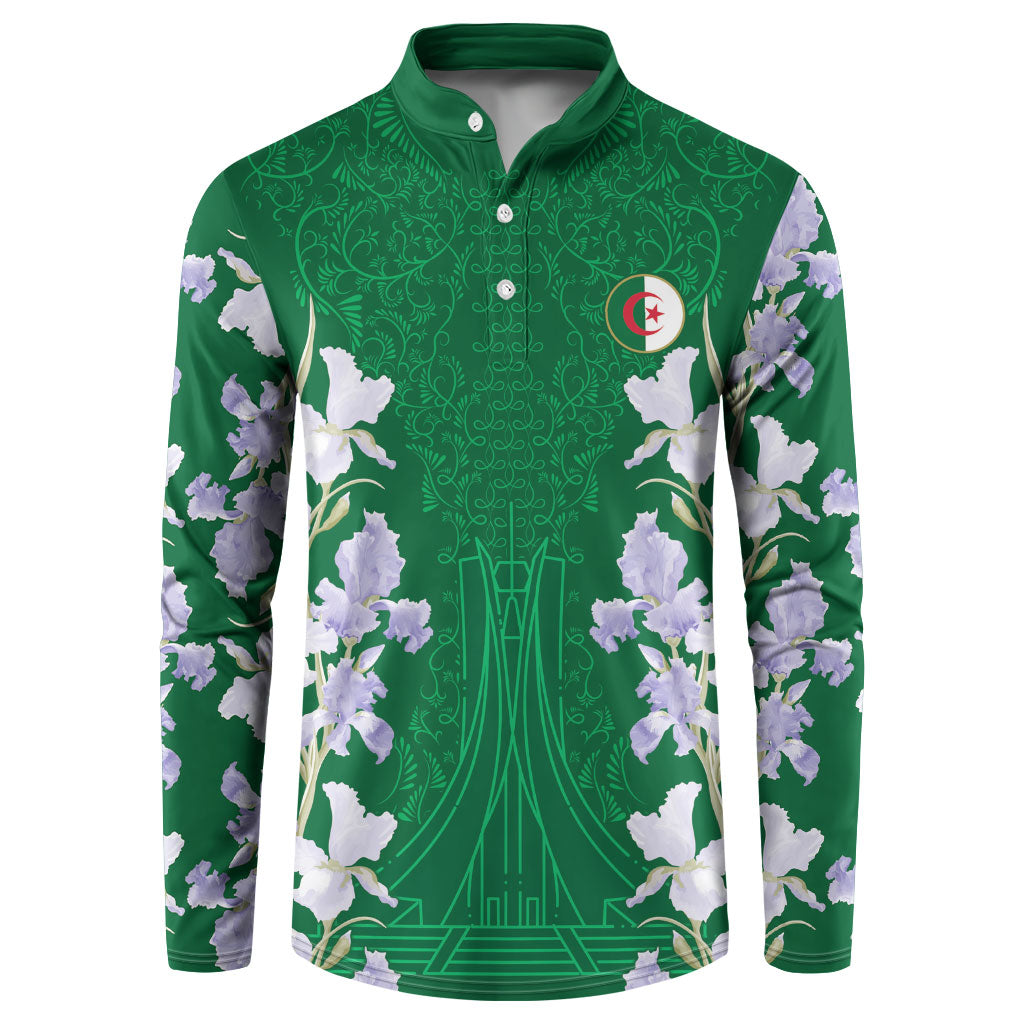 Custom Algeria Iris Floral Green Button Sweatshirt Africa Women’s Football Champion Series 2026