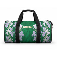 Custom Algeria Iris Floral Green Duffle Bag Africa Women’s Football Champion Series 2026