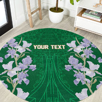 Custom Algeria Iris Floral Green Round Carpet Africa Women’s Football Champion Series 2026