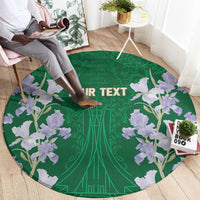 Custom Algeria Iris Floral Green Round Carpet Africa Women’s Football Champion Series 2026