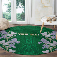 Custom Algeria Iris Floral Green Round Carpet Africa Women’s Football Champion Series 2026