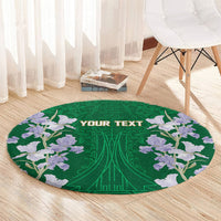 Custom Algeria Iris Floral Green Round Carpet Africa Women’s Football Champion Series 2026