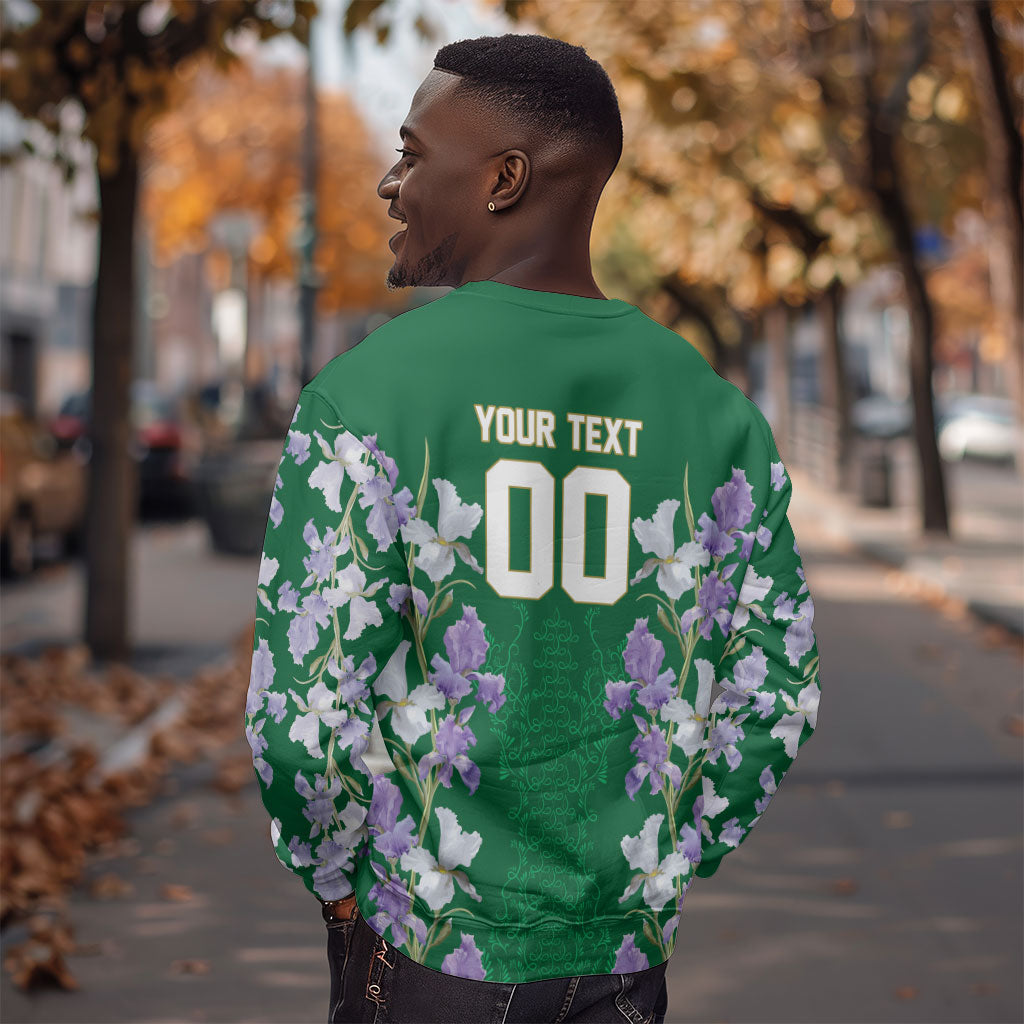 Custom Algeria Iris Floral Green Sweatshirt Africa Women’s Football Champion Series 2026