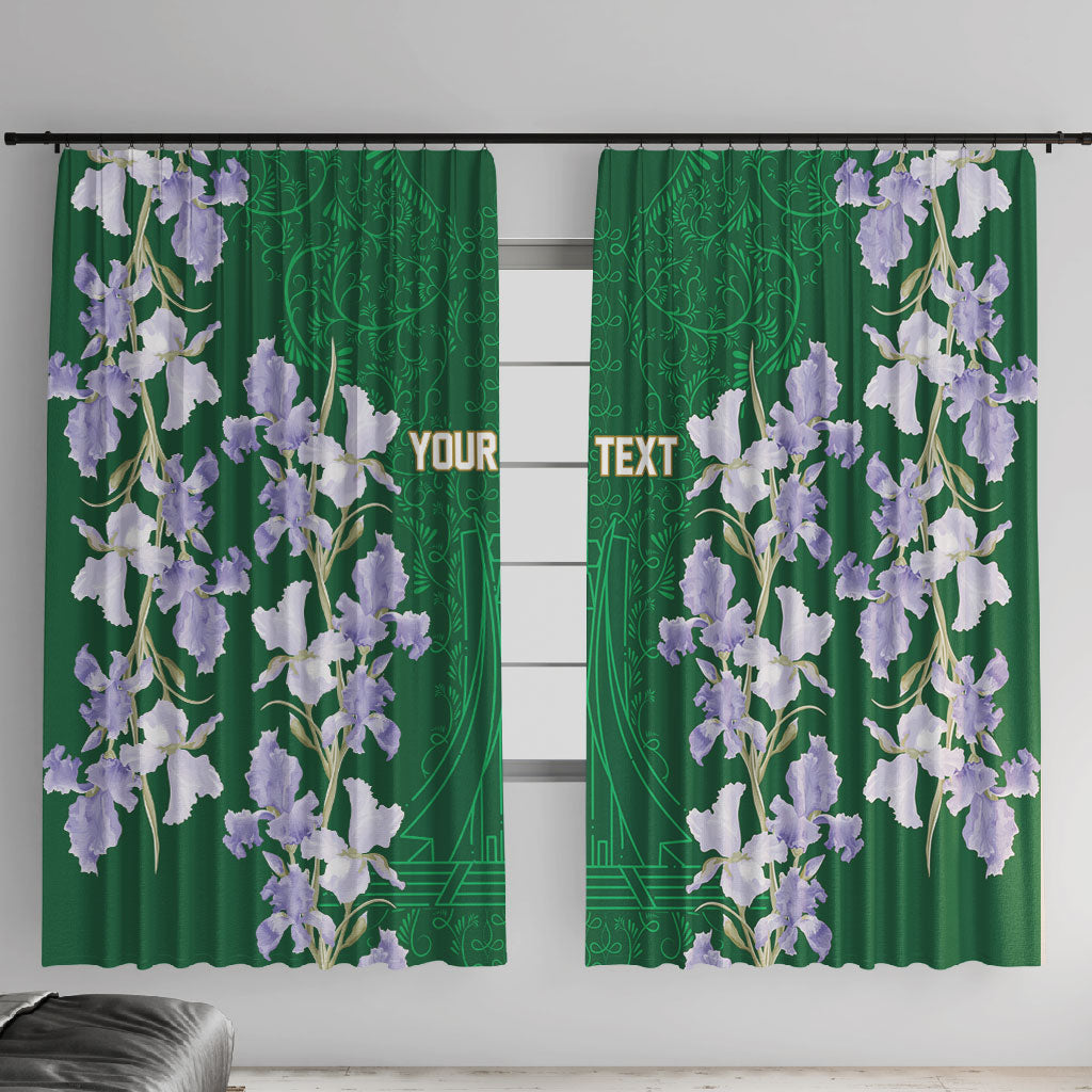 Custom Algeria Iris Floral Green Window Curtain Africa Women’s Football Champion Series 2026