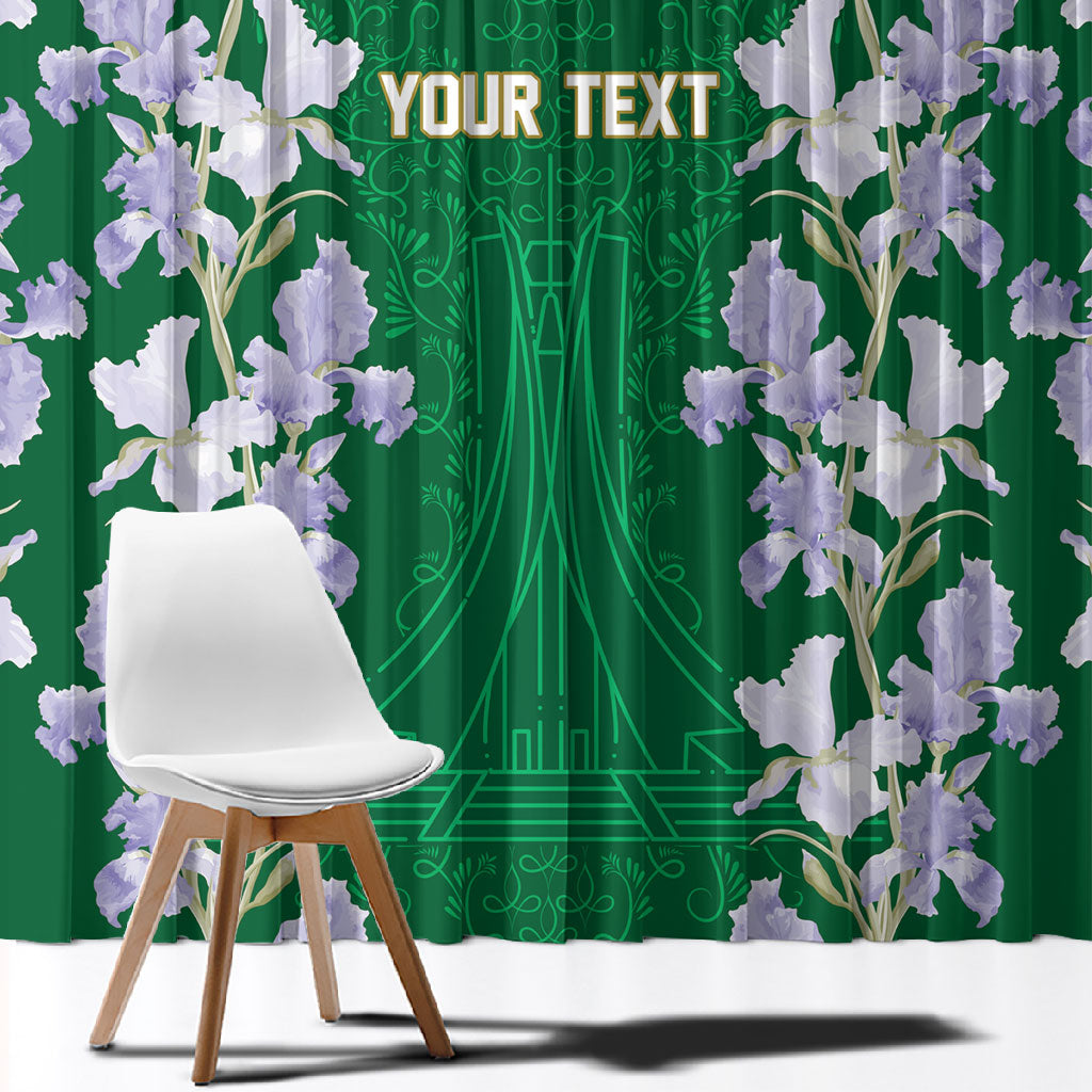 Custom Algeria Iris Floral Green Window Curtain Africa Women’s Football Champion Series 2026