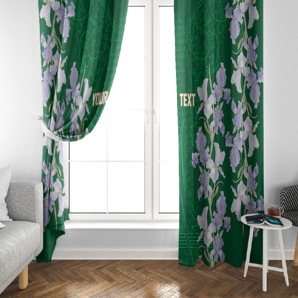 Custom Algeria Iris Floral Green Window Curtain Africa Women’s Football Champion Series 2026
