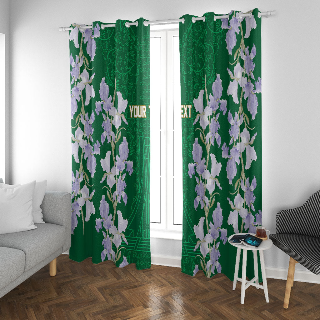 Custom Algeria Iris Floral Green Window Curtain Africa Women’s Football Champion Series 2026