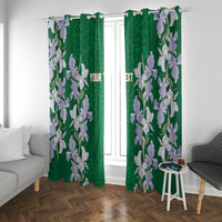 Custom Algeria Iris Floral Green Window Curtain Africa Women’s Football Champion Series 2026