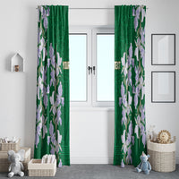 Custom Algeria Iris Floral Green Window Curtain Africa Women’s Football Champion Series 2026