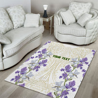 Custom Algeria Iris Floral White Area Rug Africa Women’s Football Champion Series 2026