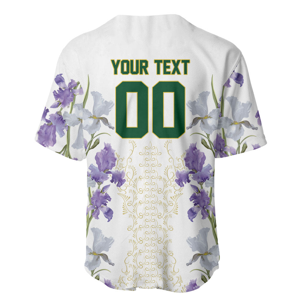 Custom Algeria Iris Floral White Baseball Jersey Africa Women’s Football Champion Series 2026