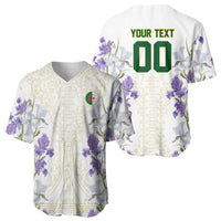 Custom Algeria Iris Floral White Baseball Jersey Africa Women’s Football Champion Series 2026
