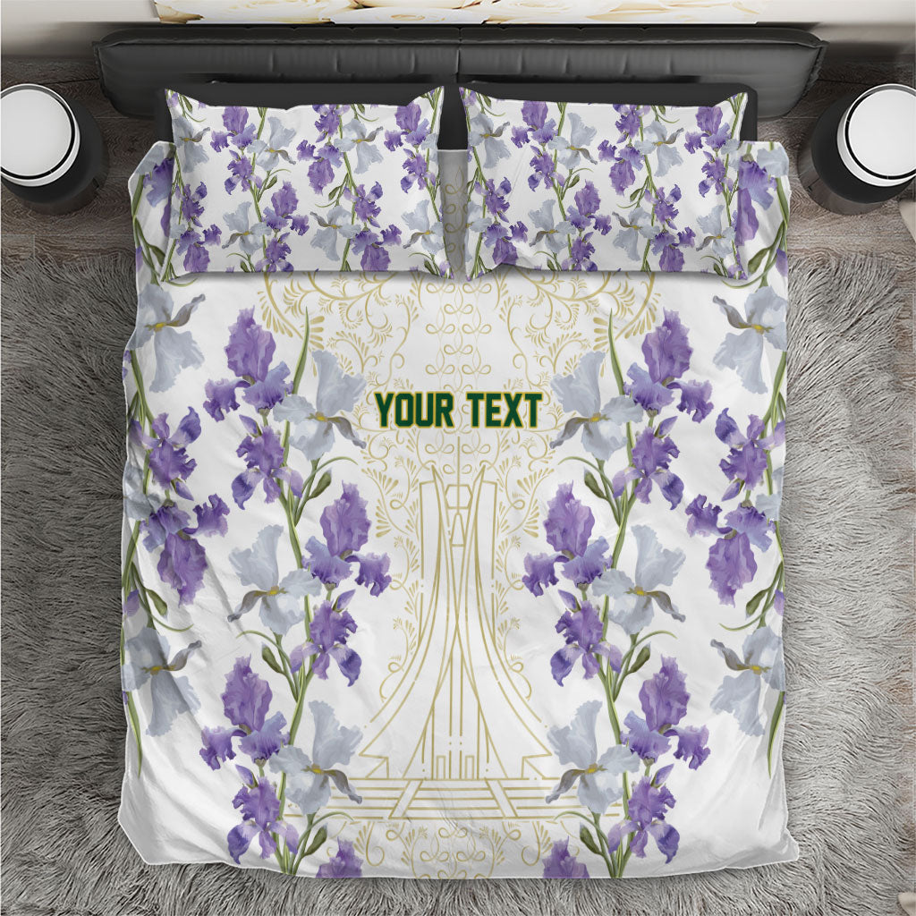Custom Algeria Iris Floral White Bedding Set Africa Women’s Football Champion Series 2026