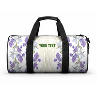 Custom Algeria Iris Floral White Duffle Bag Africa Women’s Football Champion Series 2026