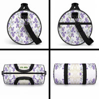 Custom Algeria Iris Floral White Duffle Bag Africa Women’s Football Champion Series 2026