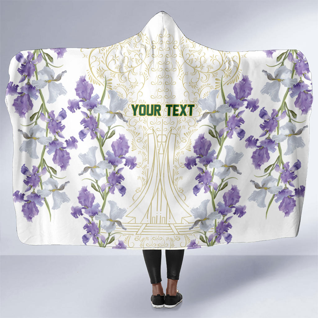 Custom Algeria Iris Floral White Hooded Blanket Africa Women’s Football Champion Series 2026