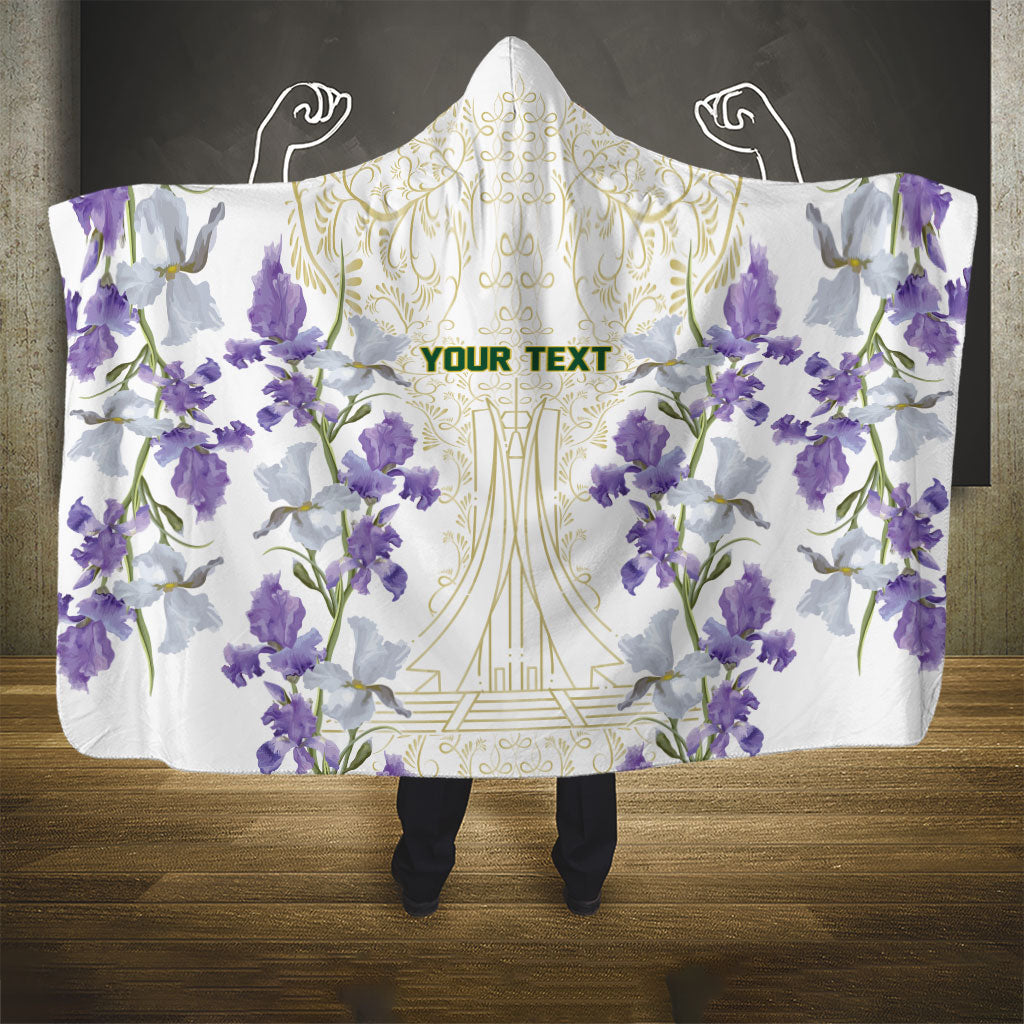 Custom Algeria Iris Floral White Hooded Blanket Africa Women’s Football Champion Series 2026