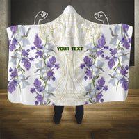 Custom Algeria Iris Floral White Hooded Blanket Africa Women’s Football Champion Series 2026