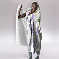 Custom Algeria Iris Floral White Hooded Blanket Africa Women’s Football Champion Series 2026