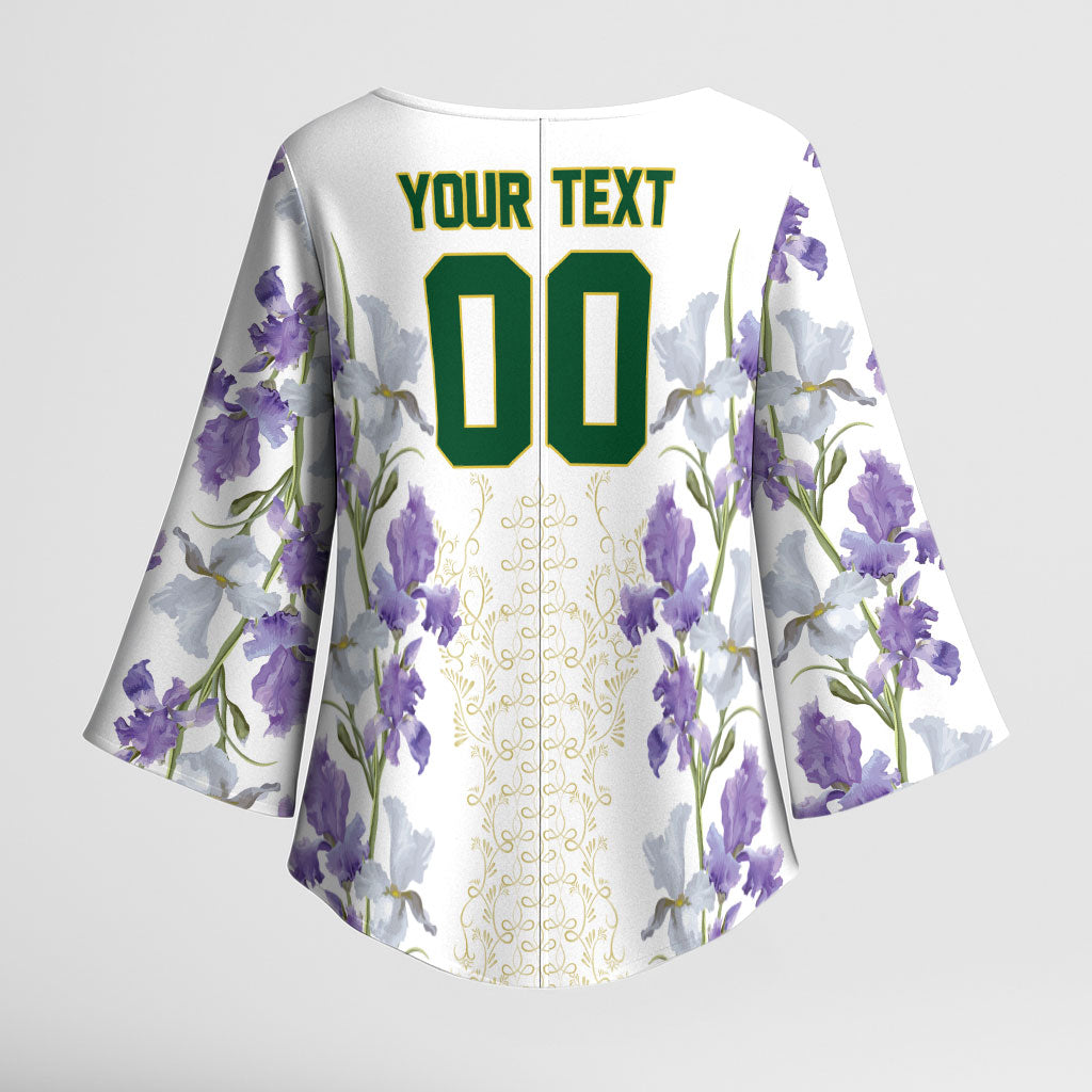 Custom Algeria Iris Floral White Kimono Sleeve Blouse Africa Women’s Football Champion Series 2026