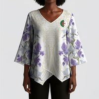 Custom Algeria Iris Floral White Kimono Sleeve Blouse Africa Women’s Football Champion Series 2026