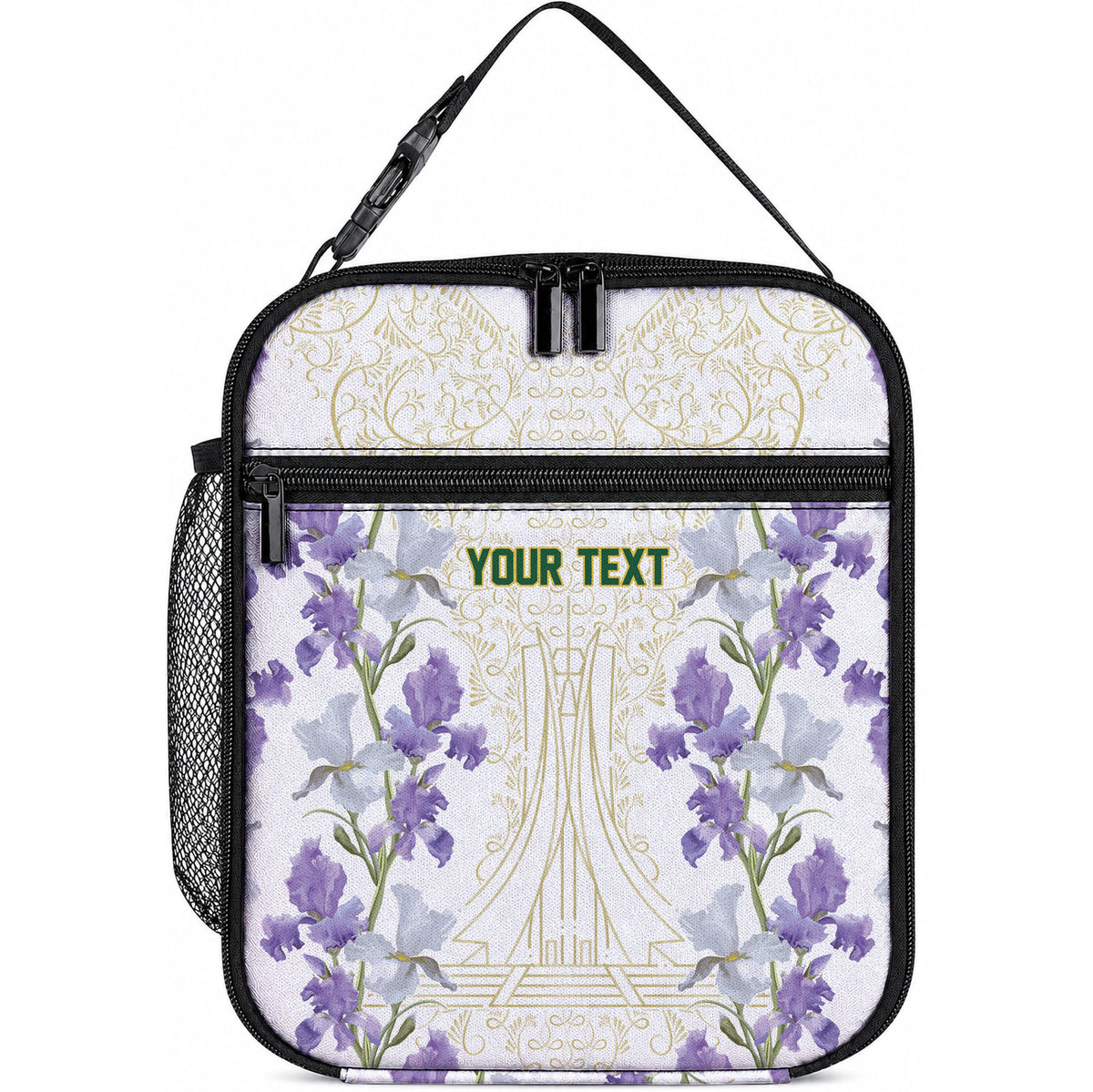 Custom Algeria Iris Floral White Lunch Bag Africa Women’s Football Champion Series 2026